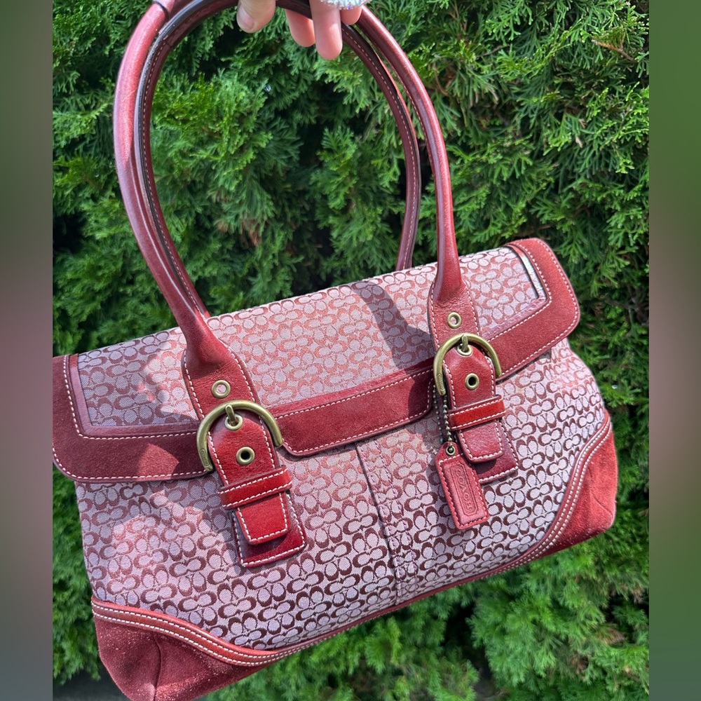 Coach Y2K Red SoHo Satchel with Mini Cs